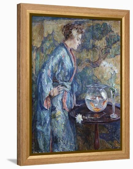 Girl in Blue Kimono, 1911-Soren Emil Carlsen-Framed Premier Image Canvas