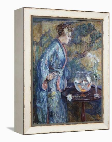 Girl in Blue Kimono, 1911-Soren Emil Carlsen-Framed Premier Image Canvas