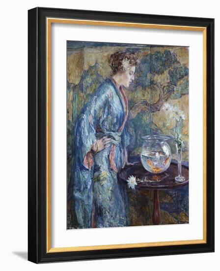 Girl in Blue Kimono, 1911-Soren Emil Carlsen-Framed Giclee Print