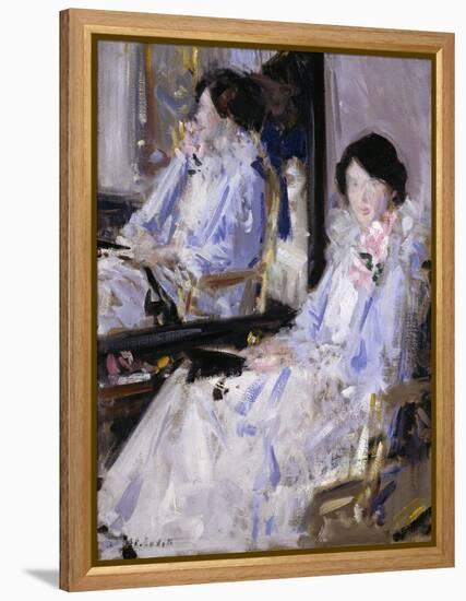 Girl in Blue (Reflections)-Francis Campbell Boileau Cadell-Framed Premier Image Canvas