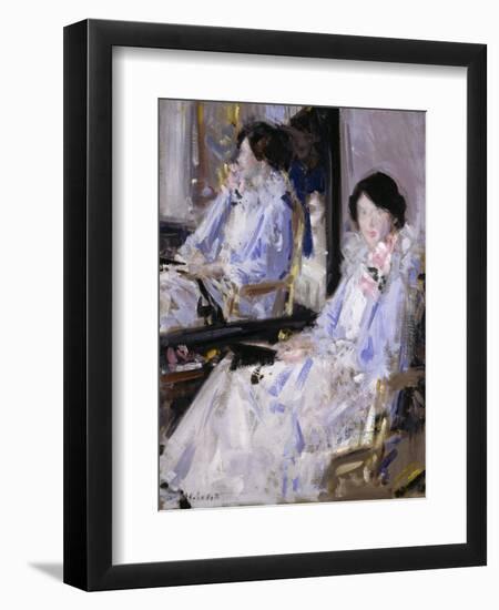 Girl in Blue (Reflections)-Francis Campbell Boileau Cadell-Framed Giclee Print