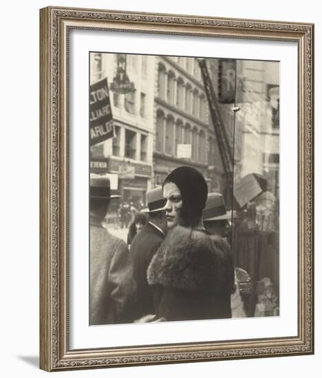 Girl in Fulton Street, New York, 1929-Walker Evans-Framed Art Print