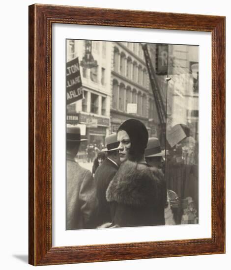 Girl in Fulton Street, New York, 1929-Walker Evans-Framed Art Print