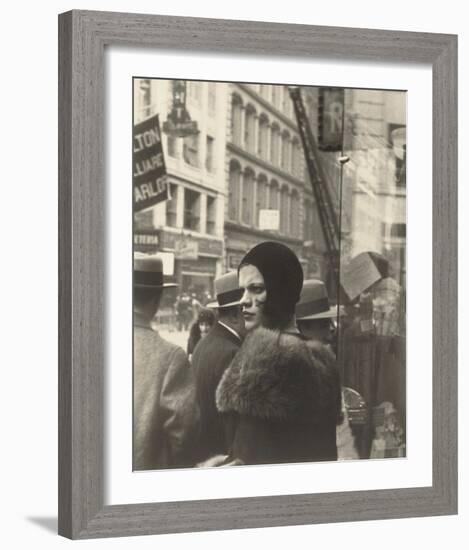 Girl in Fulton Street, New York, 1929-Walker Evans-Framed Art Print