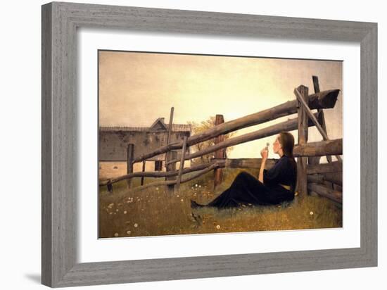 Girl in Meadow, 1899-Laurits Andersen Ring-Framed Giclee Print