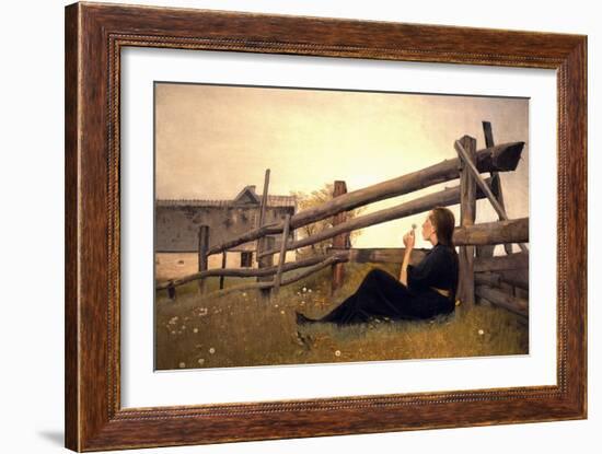 Girl in Meadow, 1899-Laurits Andersen Ring-Framed Giclee Print