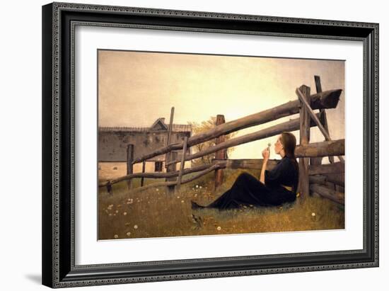 Girl in Meadow, 1899-Laurits Andersen Ring-Framed Giclee Print