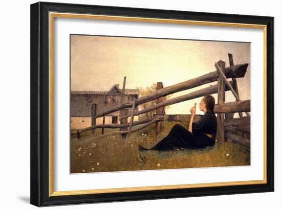 Girl in Meadow, 1899-Laurits Andersen Ring-Framed Giclee Print