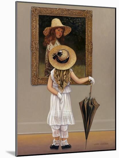 Girl in Museum-John Zaccheo-Mounted Giclee Print
