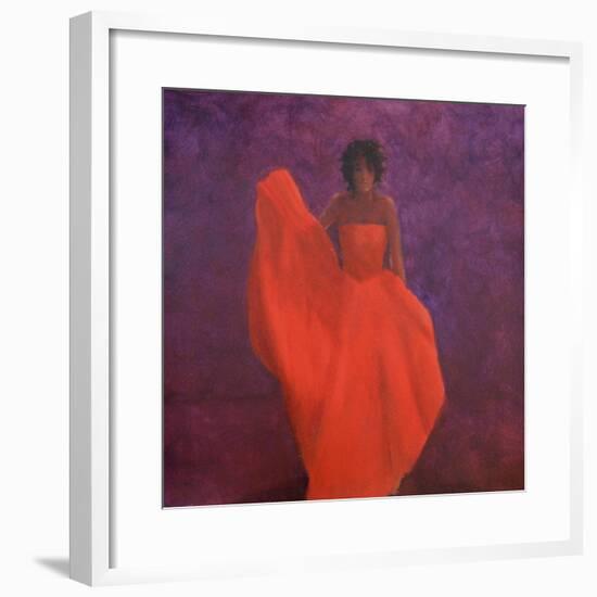 Girl in Red Dress-Lincoln Seligman-Framed Premium Giclee Print