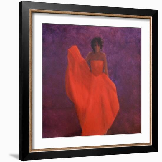 Girl in Red Dress-Lincoln Seligman-Framed Giclee Print