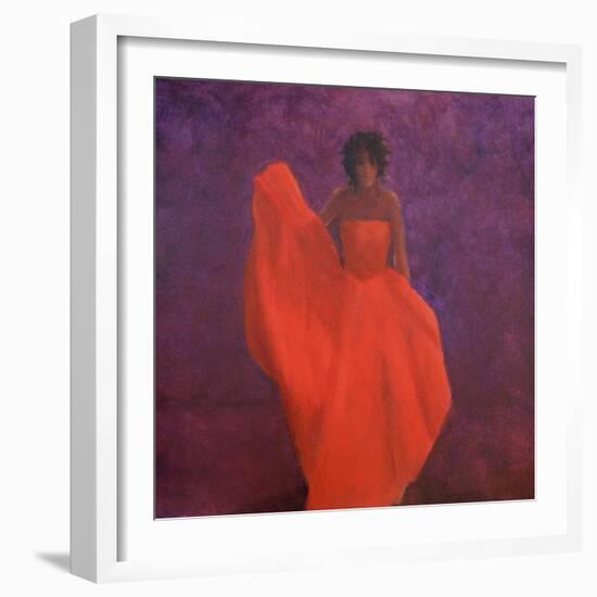 Girl in Red Dress-Lincoln Seligman-Framed Giclee Print