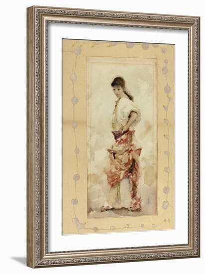 Girl in Spanish Costume, before 1880-John Singer Sargent-Framed Giclee Print