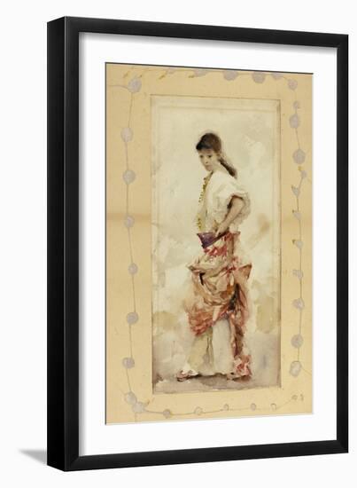 Girl in Spanish Costume, before 1880-John Singer Sargent-Framed Giclee Print