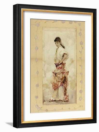 Girl in Spanish Costume, before 1880-John Singer Sargent-Framed Giclee Print