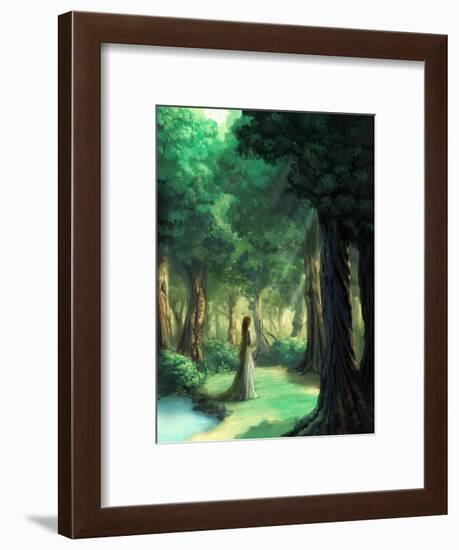 Girl in the Forest-Kyo Nakayama-Framed Giclee Print