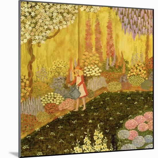 Girl in the Garden-Ditz-Mounted Giclee Print