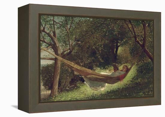 Girl in the Hammock, 1873-Winslow Homer-Framed Premier Image Canvas