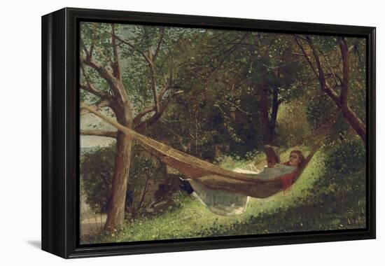 Girl in the Hammock, 1873-Winslow Homer-Framed Premier Image Canvas