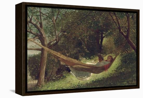 Girl in the Hammock, 1873-Winslow Homer-Framed Premier Image Canvas