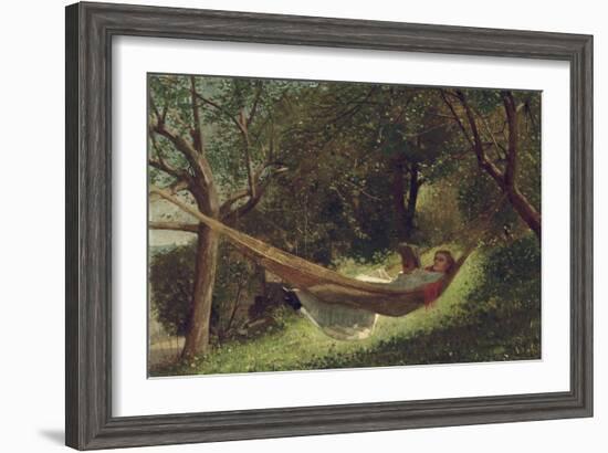 Girl in the Hammock, 1873-Winslow Homer-Framed Giclee Print