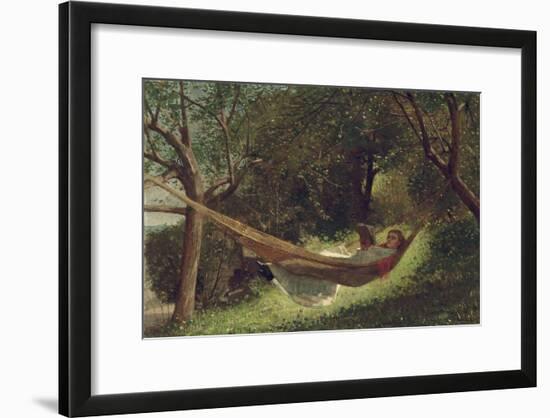 Girl in the Hammock, 1873-Winslow Homer-Framed Giclee Print