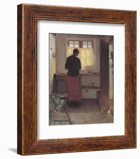 Girl in the Kitchen-Anna Kirstine Ancher-Framed Premium Giclee Print