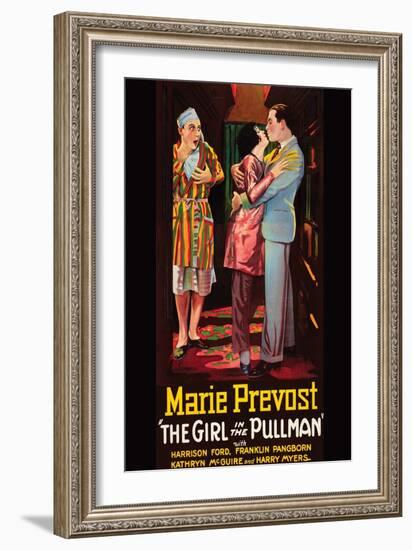 Girl in the Pullman-null-Framed Art Print