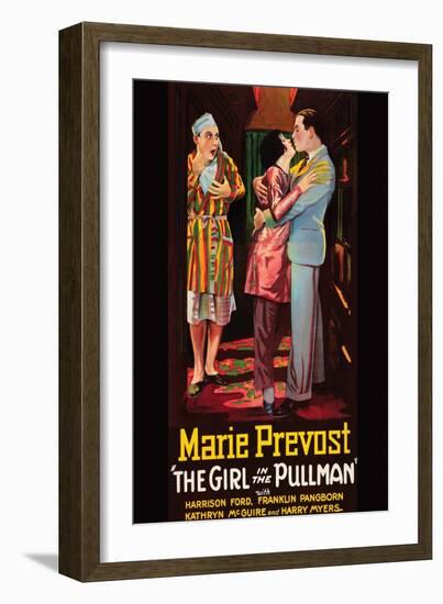 Girl in the Pullman-null-Framed Art Print