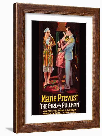 Girl in the Pullman-null-Framed Art Print