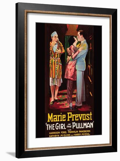 Girl in the Pullman-null-Framed Art Print