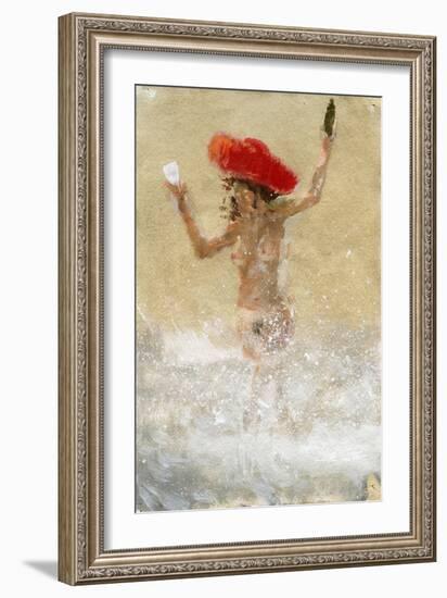 Girl in the Waves-Lincoln Seligman-Framed Giclee Print