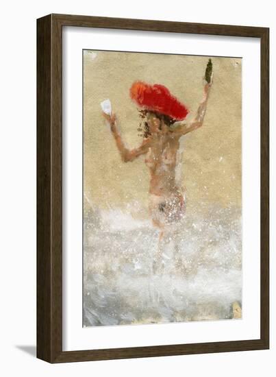 Girl in the Waves-Lincoln Seligman-Framed Giclee Print