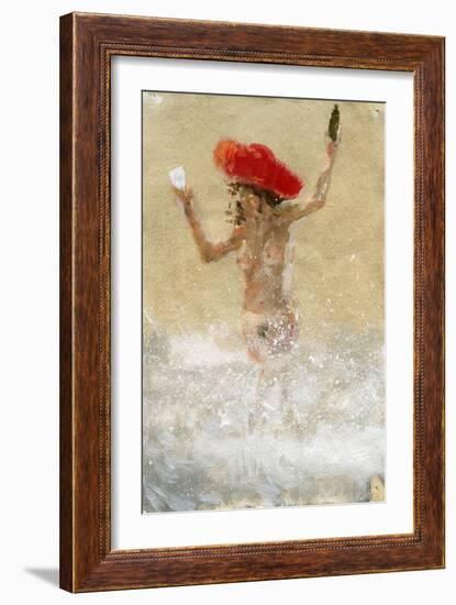 Girl in the Waves-Lincoln Seligman-Framed Giclee Print