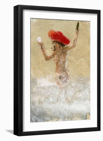 Girl in the Waves-Lincoln Seligman-Framed Giclee Print