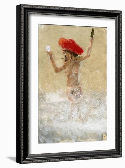 Girl in the Waves-Lincoln Seligman-Framed Giclee Print