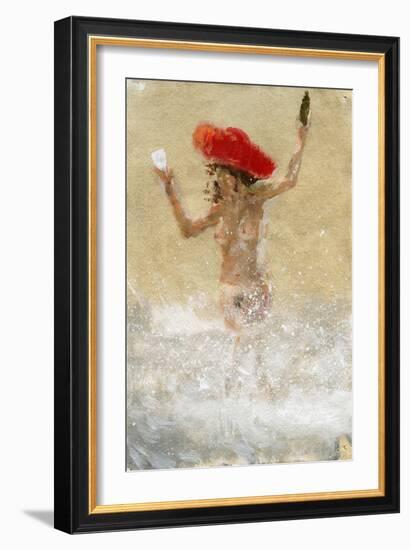 Girl in the Waves-Lincoln Seligman-Framed Giclee Print