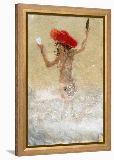 Girl in the Waves-Lincoln Seligman-Framed Premier Image Canvas