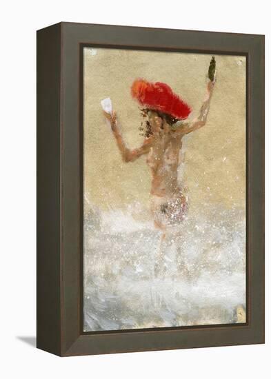 Girl in the Waves-Lincoln Seligman-Framed Premier Image Canvas