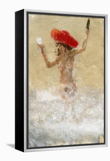 Girl in the Waves-Lincoln Seligman-Framed Premier Image Canvas