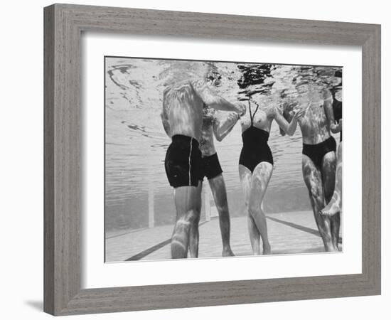 Girl in Topless Swimsuit-Paul Schutzer-Framed Photographic Print