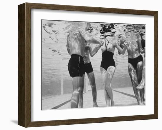 Girl in Topless Swimsuit-Paul Schutzer-Framed Photographic Print