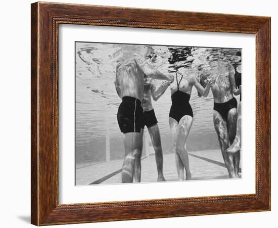 Girl in Topless Swimsuit-Paul Schutzer-Framed Photographic Print