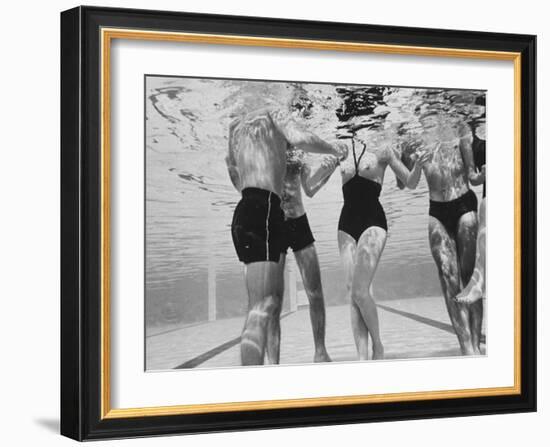 Girl in Topless Swimsuit-Paul Schutzer-Framed Photographic Print