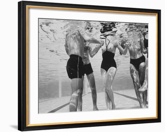 Girl in Topless Swimsuit-Paul Schutzer-Framed Photographic Print