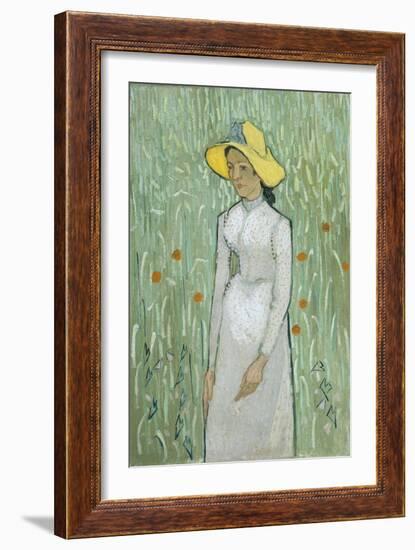 Girl in White, 1890-Vincent van Gogh-Framed Giclee Print