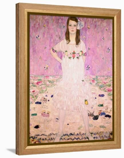 Girl in White-Gustav Klimt-Framed Premier Image Canvas