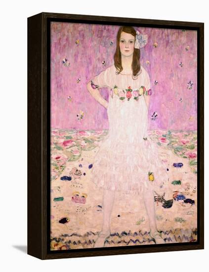 Girl in White-Gustav Klimt-Framed Premier Image Canvas