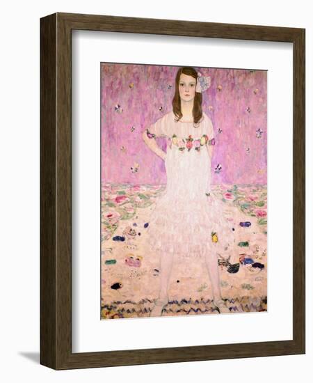 Girl in White-Gustav Klimt-Framed Premium Giclee Print