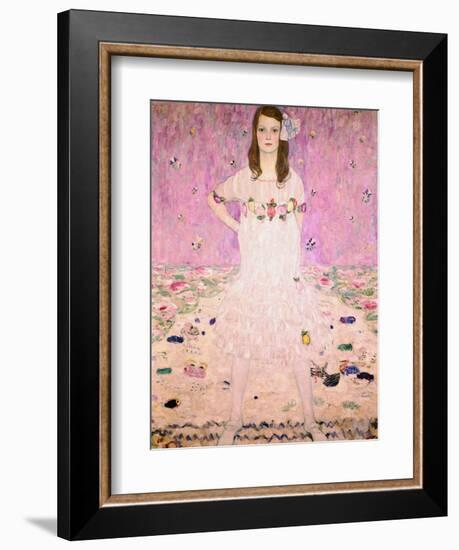 Girl in White-Gustav Klimt-Framed Premium Giclee Print